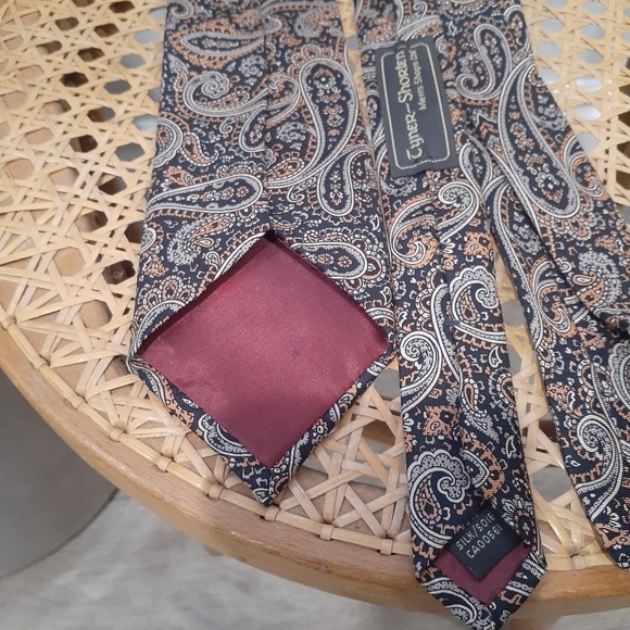 Vintage FRAME Paisley Silk Tie - Picture 7 of 8